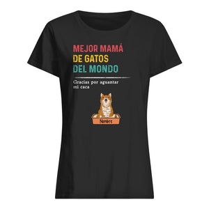 Personnalisez des T-shirts pour les amoureux des chats | Cadeaux personnalisés pour les amoureux des chats | La meilleure maman chat du monde