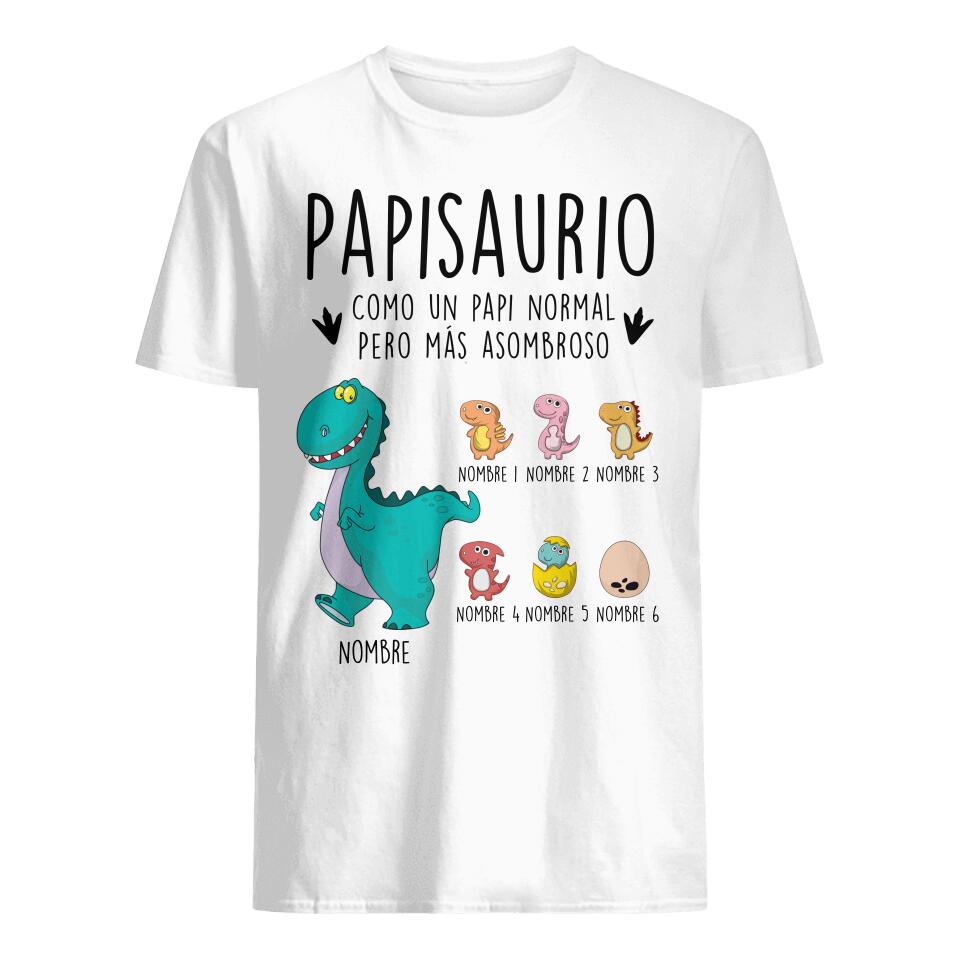 Papásaurio asombroso,Personalizar Camisetas Para Papá | Personalizado Regalo Para Padre