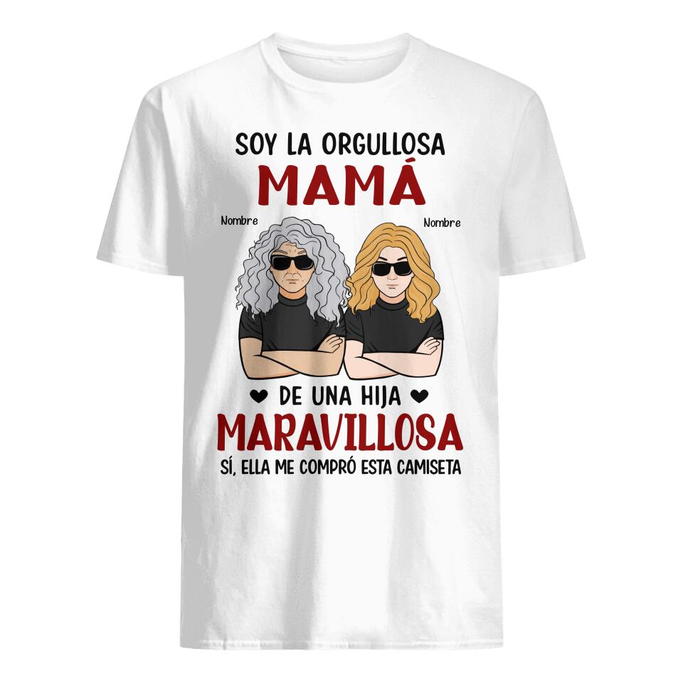 Personalizar Camisetas Para Mamá | Personalizado Regalo Para Madre | Soy la orgullosa mamá divertida