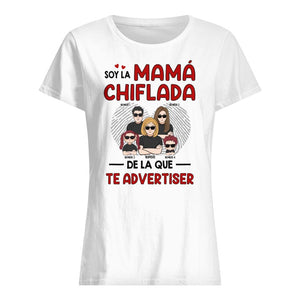Personalizar Camisetas Para Mamá | Personalizado Regalo Para Madre | Soy la Mamá chiflada de la que te advertiser