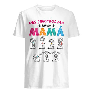 Personnalisez des T-shirts pour maman | Cadeau personnalisé pour la mère | Mes favoris m'appellent grand-mère et maman