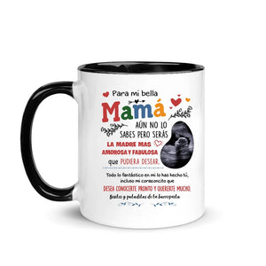 Taza Personalizada Para Futura Mamá | Personalizado Regalo Para Futura Mamá | Besitos y pataditas de tu barriguita