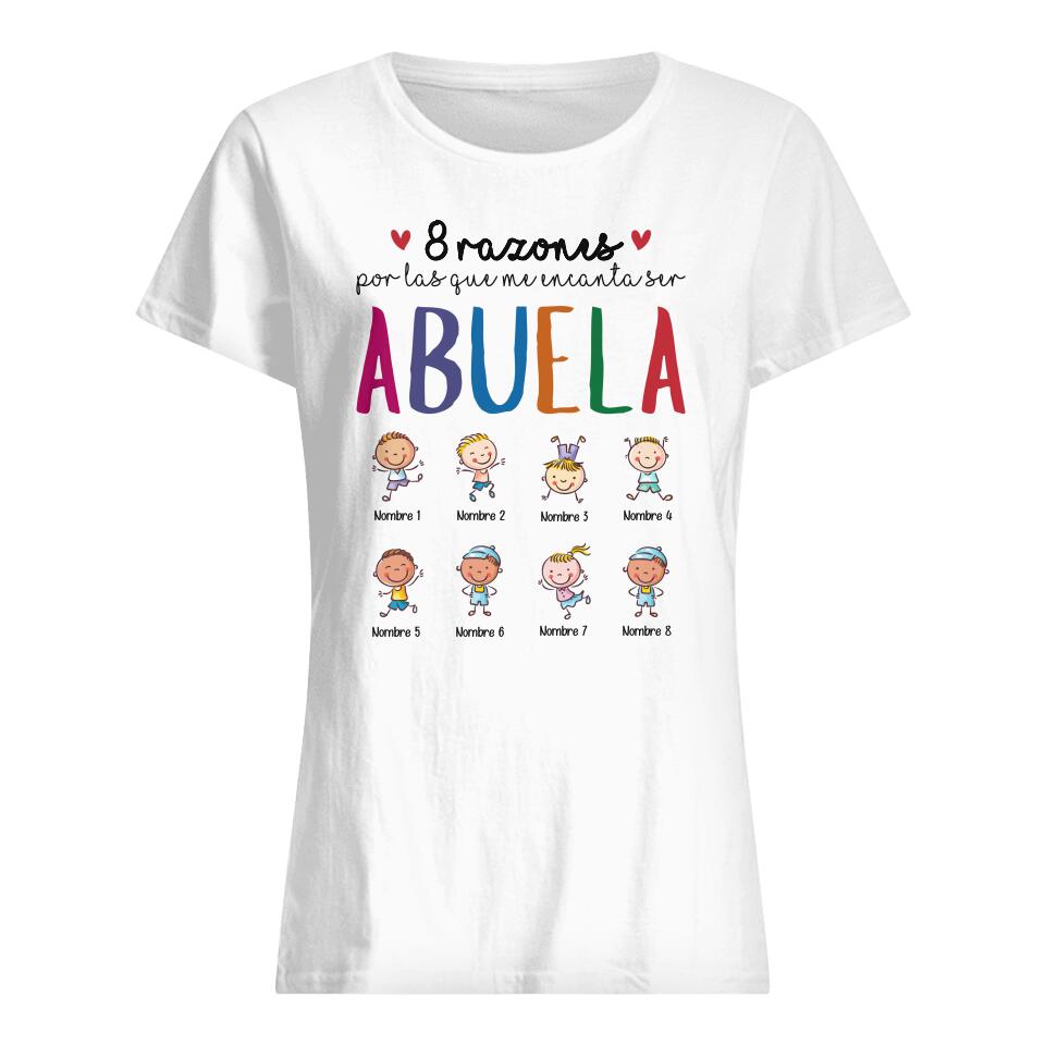 Personalizar Camisetas Para Abuela | Personalizado Regalo Para Abuela | 8 razones por las que me encanta ser abuela
