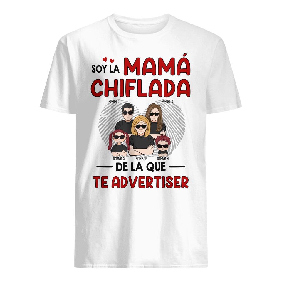 Personalizar Camisetas Para Mamá | Personalizado Regalo Para Madre | Soy la Mamá chiflada de la que te advertiser