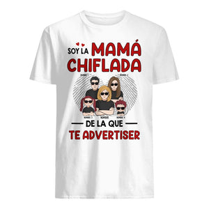 Personalizar Camisetas Para Mamá | Personalizado Regalo Para Madre | Soy la Mamá chiflada de la que te advertiser