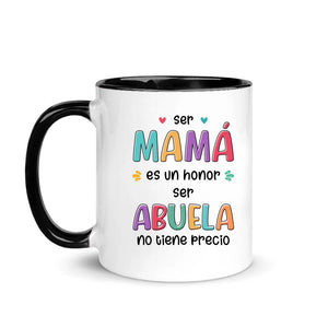 Tasse personnalisée pour grand-mère | Cadeau personnalisé pour grand-mère | Être maman est un honneur, être grand-mère n'a pas de prix.