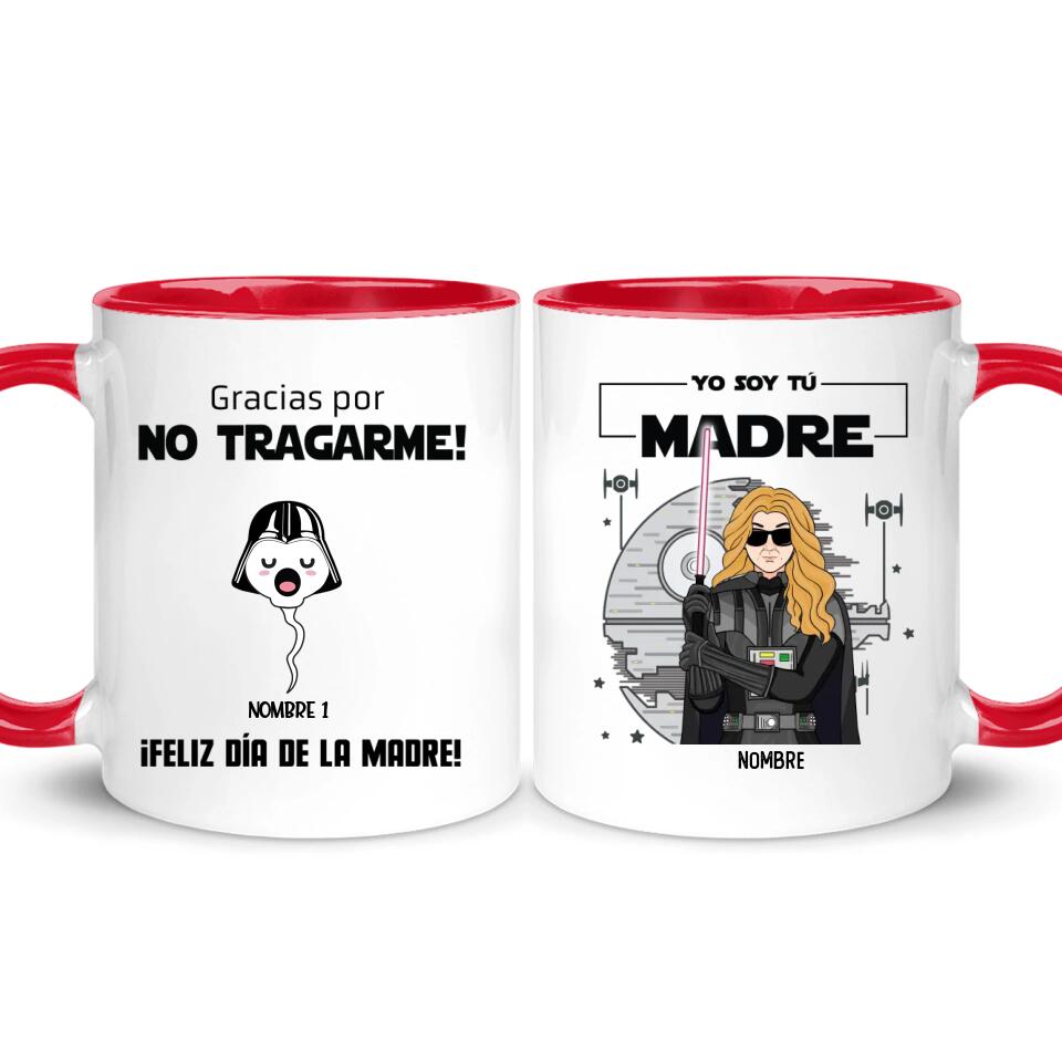 Taza Personalizada Para Mamá | Personalizado Regalo Para Madre | Yo soy tú madre Gracias por no tragarme Feliz día de la Madre!