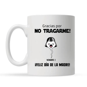 Tasse personnalisée pour maman | Cadeau personnalisé pour la mère | Je suis ta mère. Merci de ne pas m'avaler.