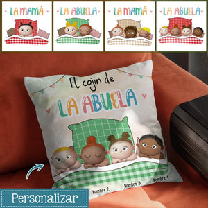 Cojines Personalizados Para Abuela | Personalizado Regalo Para Abuela | El Cojín de la Abuela y la Mamá