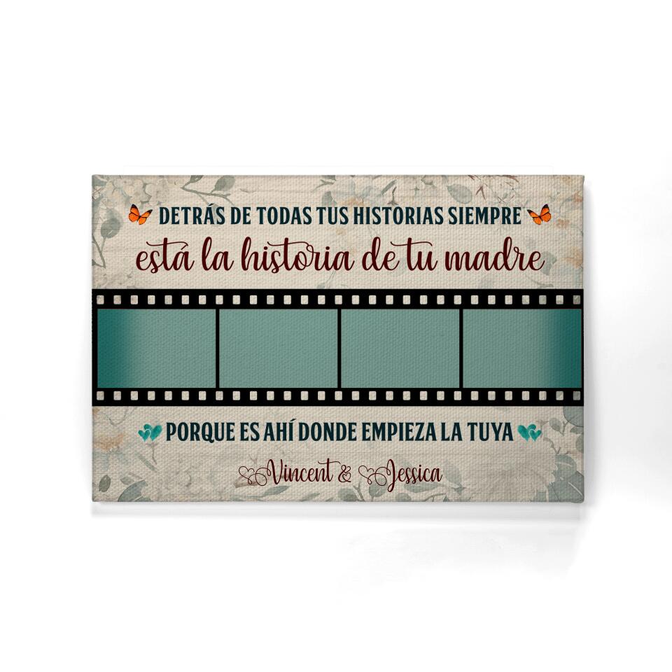 Lienzo Personalizado Para Mamá | Personalizado Regalo Para Madre | Está La Historia De Tu Madre