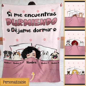 Personalizar Mantas Polar Para Mamá | Personalizado Regalo Para Madre | Si Me Encuentras Durmiendo Déjame Dormir