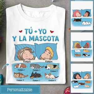 Personalizar Camisetas Para Pareja | Personalizado Regalo Para Pareja | Tú + Yo Y La Mascota