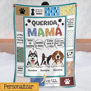 Personalizar Mantas Polar Para Mamá perro | Personalizado Regalo Para Amante de los perros | La mejor mamá perro del mundo