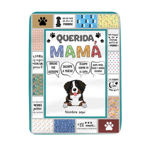 Personalizza le coperte in pile per le mamme dei cani | Regalo personalizzato per gli amanti dei cani | La migliore mamma cane del mondo