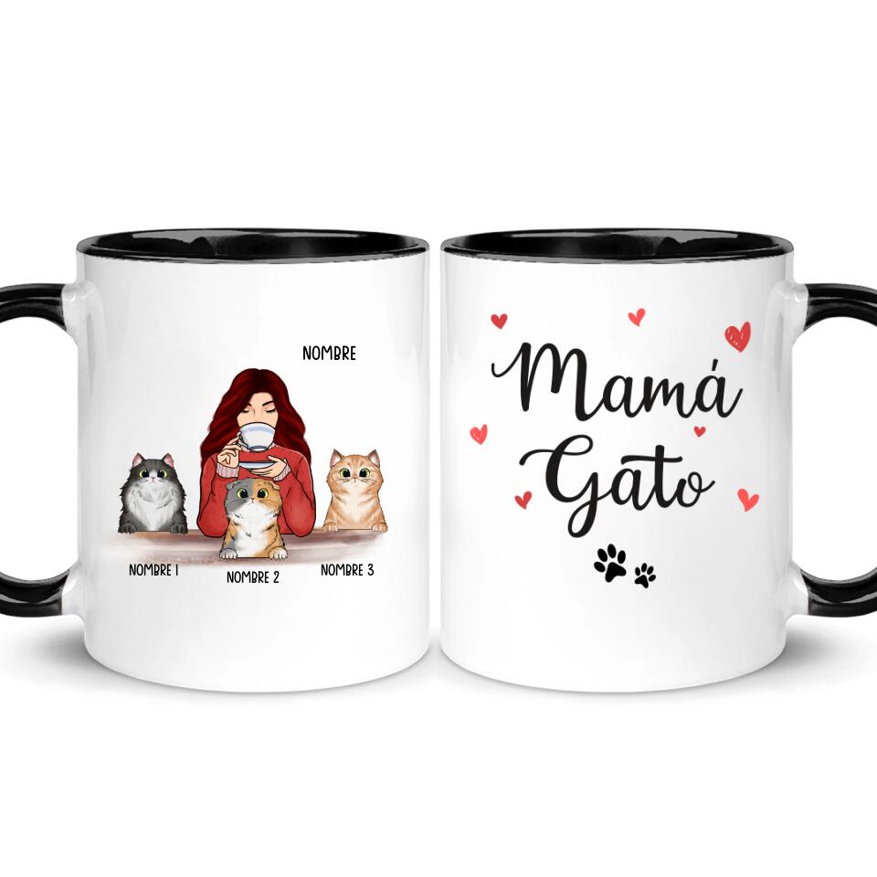 Tasse personnalisée pour maman chat | Cadeaux personnalisés pour les amoureux des chats | Maman chat