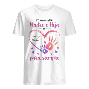 Personalizza magliette per la neo mamma | Regalo personalizzato per le neo mamme | L'amore tra Madre e Figlia/Figlio per sempre