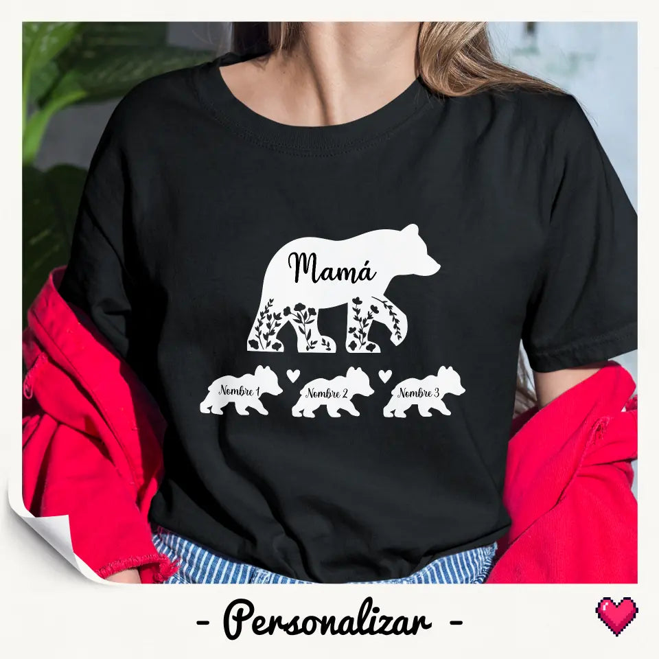 Personalizar Camisetas Para Mamá | Personalizado Regalo Para Madre | Mamá oso