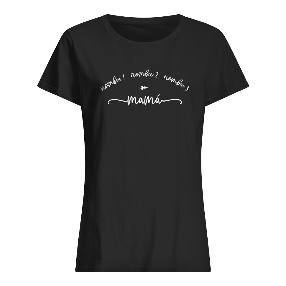 Personnalisez des T-shirts pour maman | Cadeau personnalisé pour la mère | Maman grand-mère