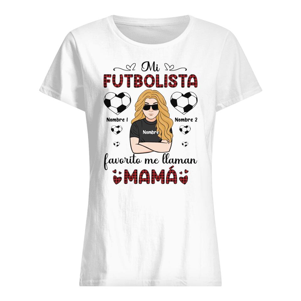 Personalizza magliette per la mamma | Regalo personalizzato per la mamma | I miei giocatori di calcio preferiti mi chiamano mamma/nonna