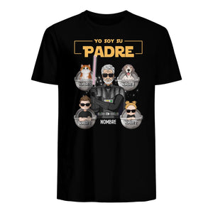 Personalizza magliette per papà | Regalo personalizzato per papà | Sono tuo padre, tuo figlio e il tuo animale domestico.