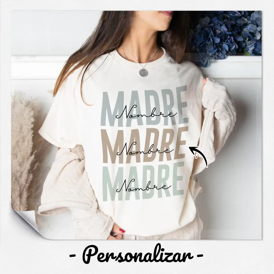 Personalizar Camisetas Para Mamá | Personalizado Regalo Para Madre | Mamá sencilla con nombre personalizado