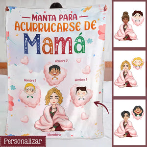 Personnalisez les couvertures polaires pour maman | Cadeau personnalisé pour maman | Couverture câlin de maman 