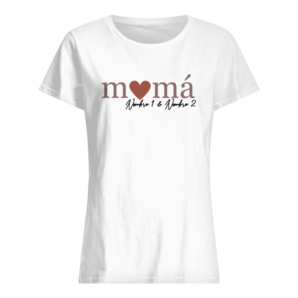 Personalizza magliette per la mamma | Regalo personalizzato per la mamma | Cuore di mamma nonna