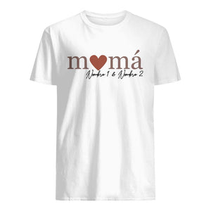 Personalizar Camisetas Para Mamá | Personalizado Regalo Para Madre | Mamá Abuela corazon