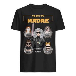 Personnalisez des T-shirts pour maman | Cadeau personnalisé pour la mère | Je suis votre mère, votre enfant et votre animal de compagnie.