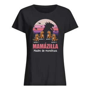 Personnalisez des T-shirts pour maman | Cadeau personnalisé pour la mère | Mamazilla Mère des monstres 