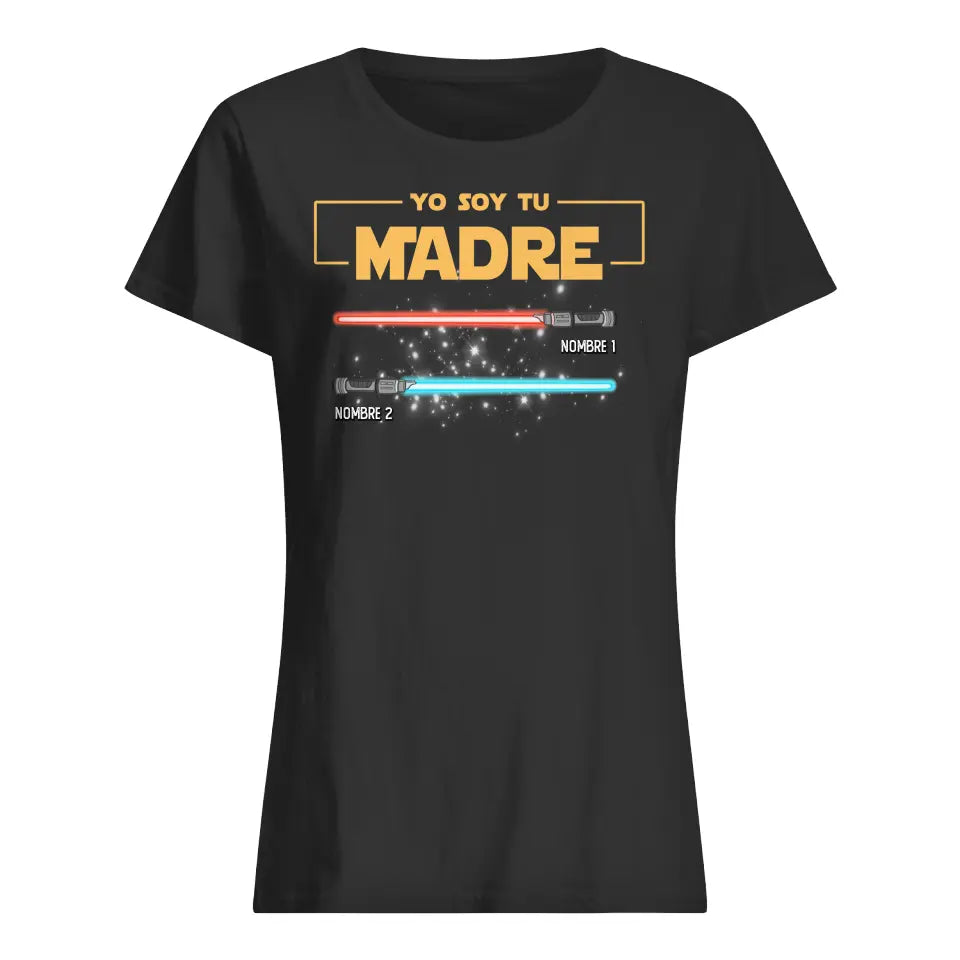 Personalizar Camisetas Para Mamá | Personalizado Regalo Para Mamá | Yo soy tu madre lightsaber