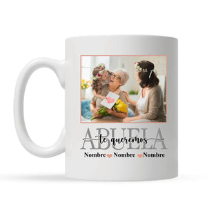 Taza Personalizada Para Abuela | Personalizado Regalo Para Abuela | Mamá Abuela te queremos