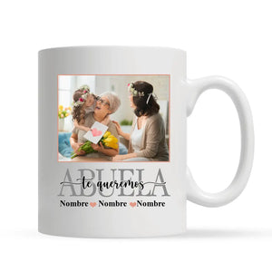 Taza Personalizada Para Abuela | Personalizado Regalo Para Abuela | Mamá Abuela te queremos