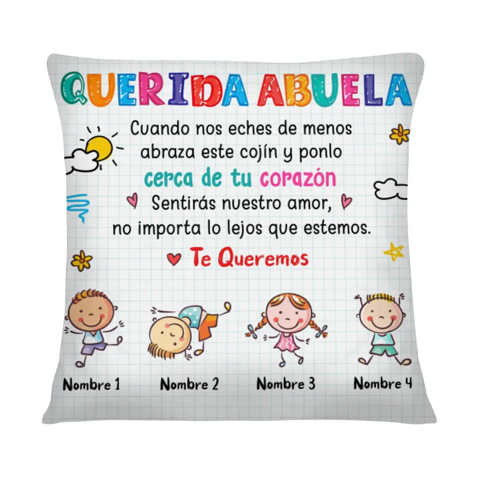 Cojines Personalizados Para Abuela | Personalizado Regalo Para Abuela | Querida Abuela