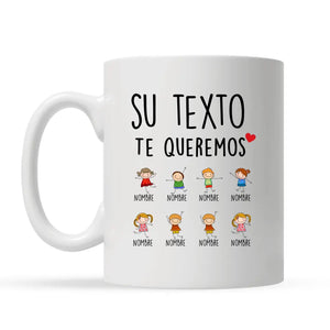 Taza Personalizada Para Mamá | Personalizado Regalo Mamá | Te quiero Te queremos Mamá y Abuela