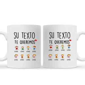 Taza Personalizada Para Mamá | Personalizado Regalo Mamá | Te quiero Te queremos Mamá y Abuela