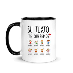 Taza Personalizada Para Mamá | Personalizado Regalo Mamá | Te quiero Te queremos Mamá y Abuela