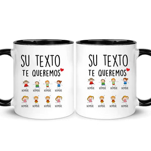 Taza Personalizada Para Mamá | Personalizado Regalo Mamá | Te quiero Te queremos Mamá y Abuela