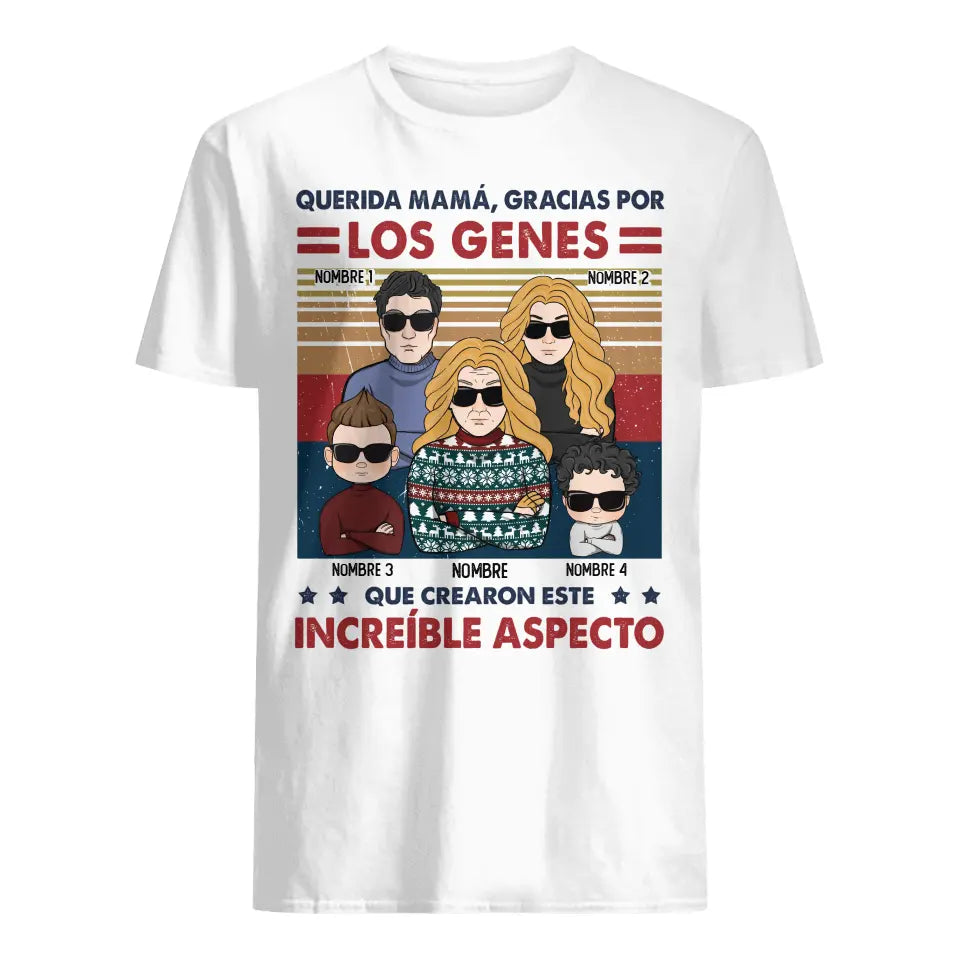 Personalizar Camisetas Para Mamá | Personalizado Regalos Para Madre | Querido Mamá, Gracias Por Los Genes