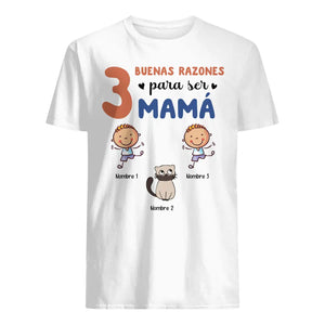 Personnalisez des T-shirts pour maman | Cadeau personnalisé pour la mère | De bonnes raisons d'être maman