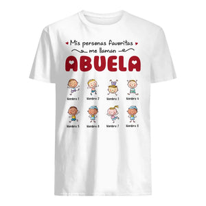 Personnalisez des T-shirts pour grand-mère | Cadeau personnalisé pour grand-mère | Mes gens préférés m'appellent Abuela/Abuelita