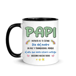 Tasse personnalisée pour papa | Cadeaux personnalisés pour le père | Papa profite de ta dernière fête des pères