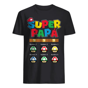 Personnalisez des T-shirts pour papa | Cadeau personnalisé pour le père | super-papa