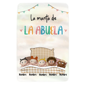 Personalizar Mantas Polar Para Abuela Mamá | Personalizado Regalos Para Abuela Madre | Manta de Mamá y Abuela