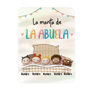 Personalizar Mantas Polar Para Abuela Mamá | Personalizado Regalos Para Abuela Madre | Manta de Mamá y Abuela