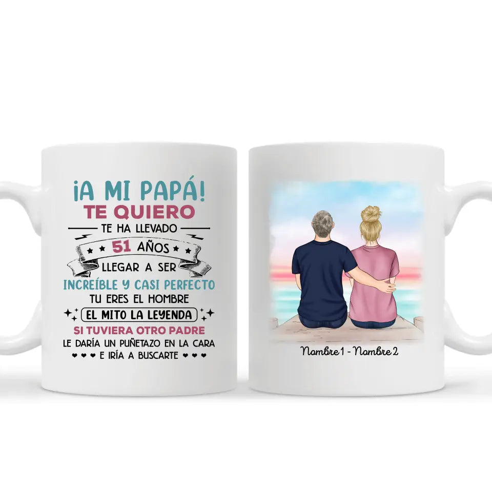 Tazza personalizzata per papà | Regalo di compleanno per papà | Papà, ti ci sono voluti anni per diventare straordinario e quasi perfetto