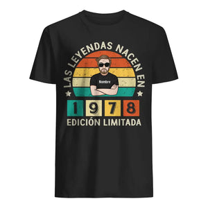 Personalizar Camisetas Para Papá | Regalo De Cumpleaños Para Padre | Las leyendas nacen en edición limitada