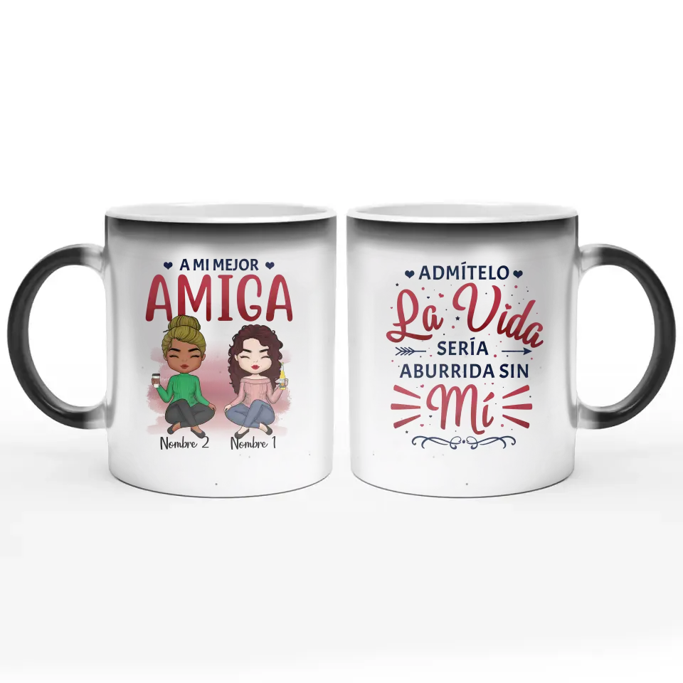 Taza Personalizada Para Mejor amiga | Personalizado Regalo Para Amiga | A Mi Mejor Amiga