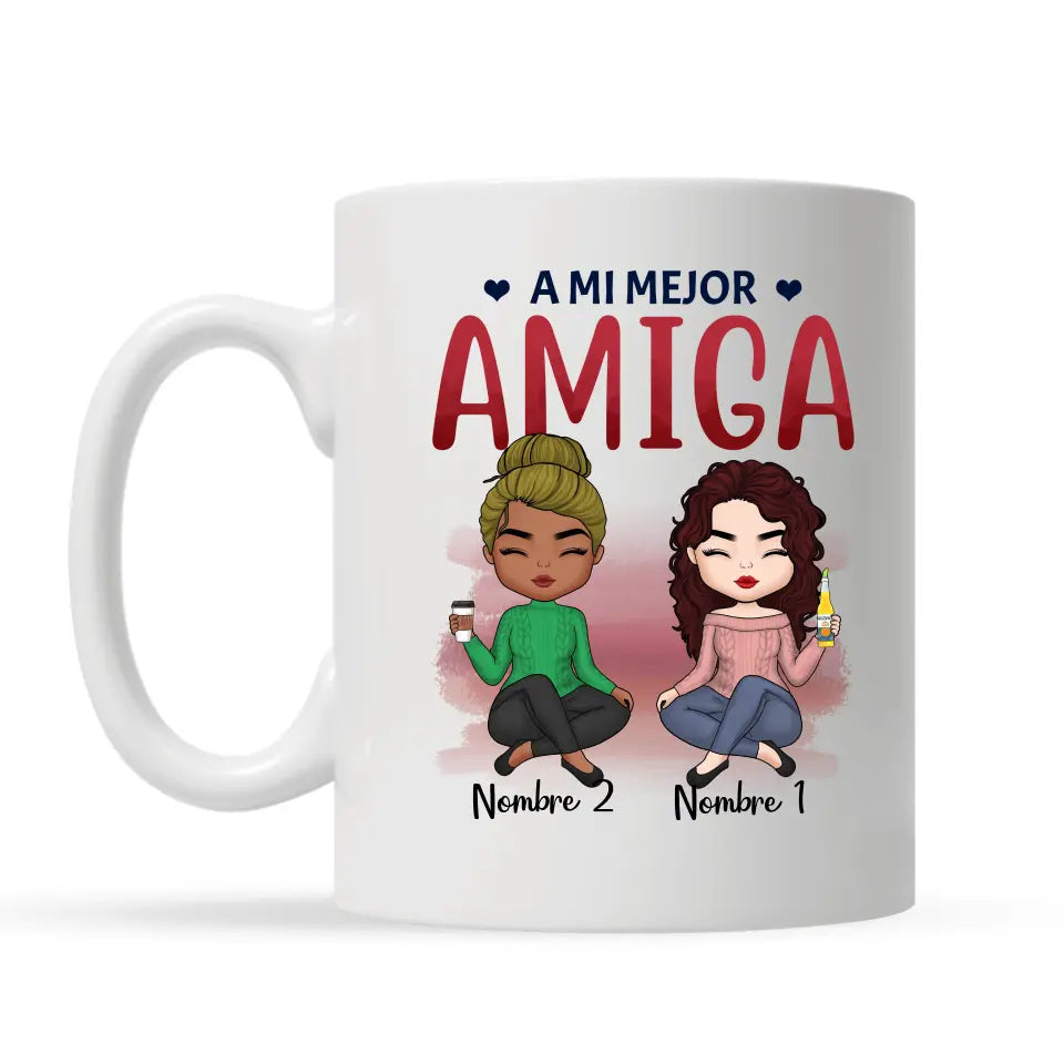 Tasse personnalisée pour le meilleur ami | Cadeau personnalisé pour ami | À mon meilleur ami