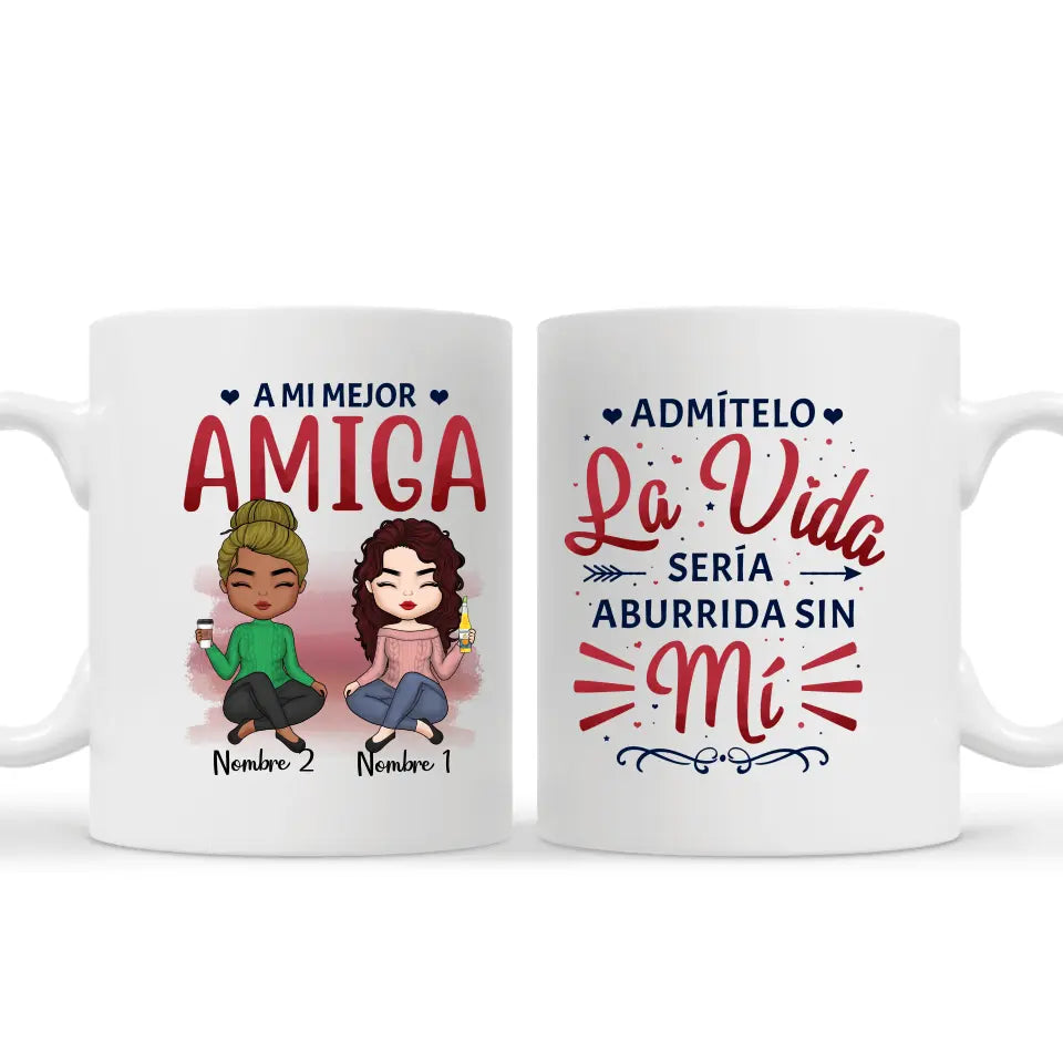 Taza Personalizada Para Mejor amiga | Personalizado Regalo Para Amiga | A Mi Mejor Amiga